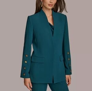 NWOT Donna Karen Deep Teal Suit Blazer